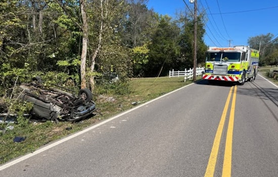 Rural Metro Fire Responds to Serious Single-Vehicle Crash on Thorngrove Pike, Urges Seatbelt Safety