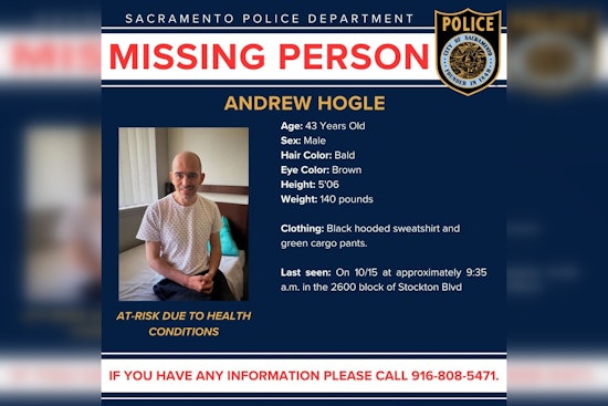 Sacramento Police Seek Help to Locate Missing At-Risk Man Last Seen on Stockton Boulevard