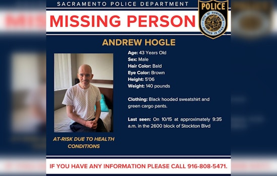 Sacramento Police Seek Help to Locate Missing At-Risk Man Last Seen on Stockton Boulevard