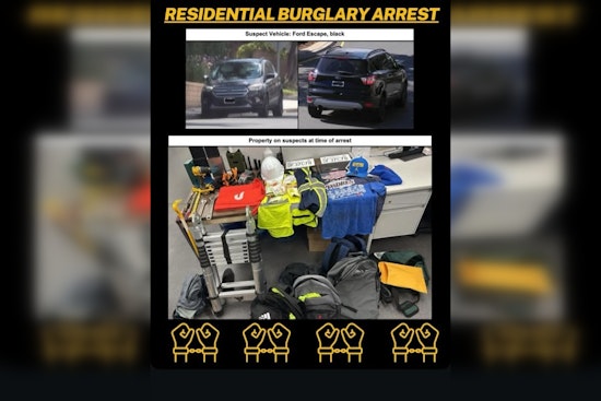 Santa Clarita Valley Sheriff's Station Arrests Suspected Burglars Equipped with High-Tech Gear in Newhall