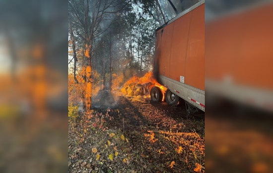 Semi-Truck Engulfed in Flames Off I-40 East Near Turkey Creek, Driver Unharmed