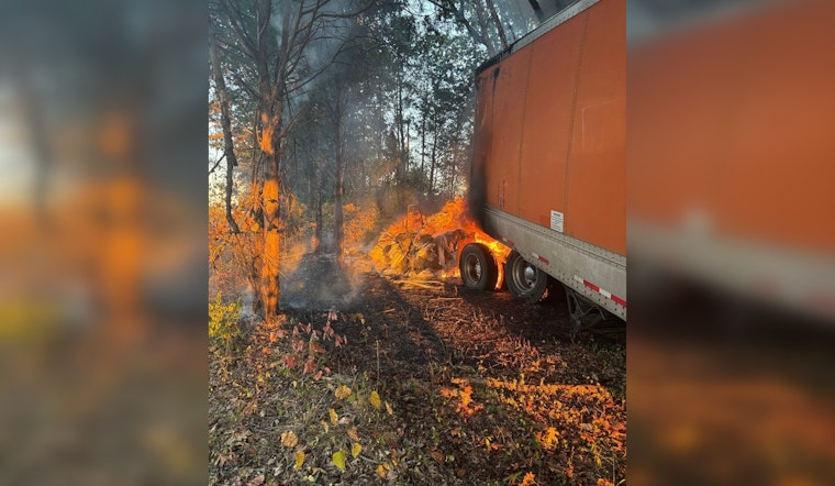 Semi-Truck Engulfed in Flames Off I-40 East Near Turkey Creek, Driver Unharmed