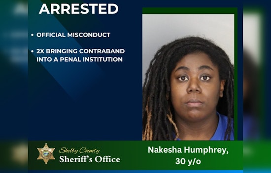 Shelby County Pre-Trial Services Supervisor Indicted for Smuggling Contraband into County Jail