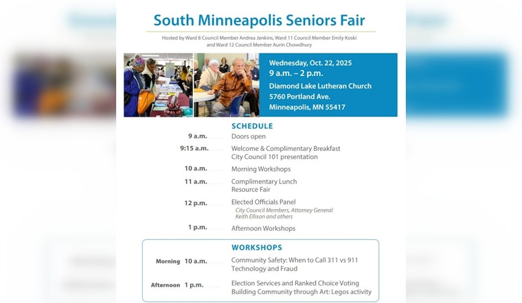 South Minneapolis Seniors Fair to Offer Resources, Workshops, and Community Engagement on October 22
