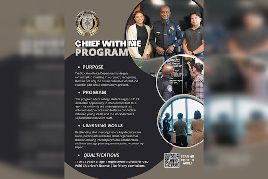 Stockton Police Department Unveils "Chief With Me" Shadowing Program for College Students