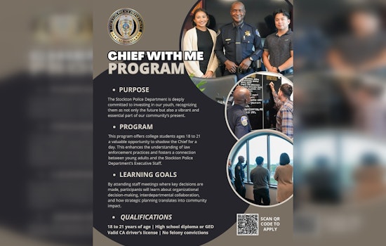 Stockton Police Department Unveils "Chief With Me" Shadowing Program for College Students