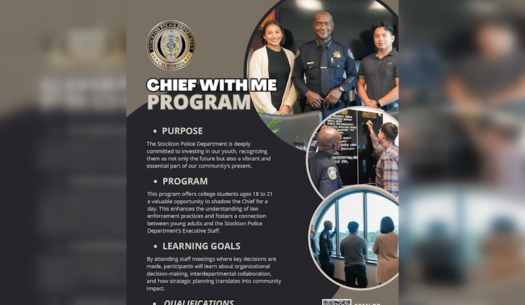 Stockton Police Department Unveils "Chief With Me" Shadowing Program for College Students