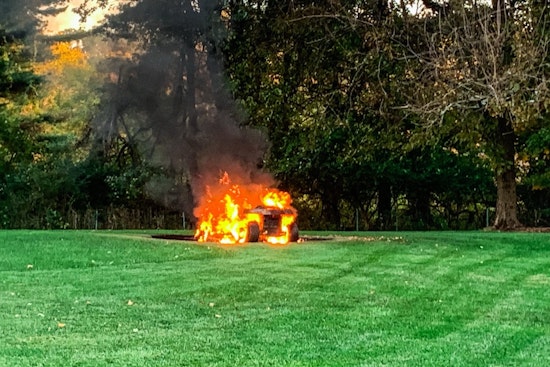Swift Action by West Chester Firefighters Douses Lawn Tractor Blaze in West Goshen Township