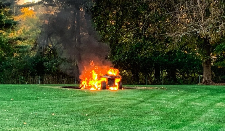 Swift Action by West Chester Firefighters Douses Lawn Tractor Blaze in West Goshen Township