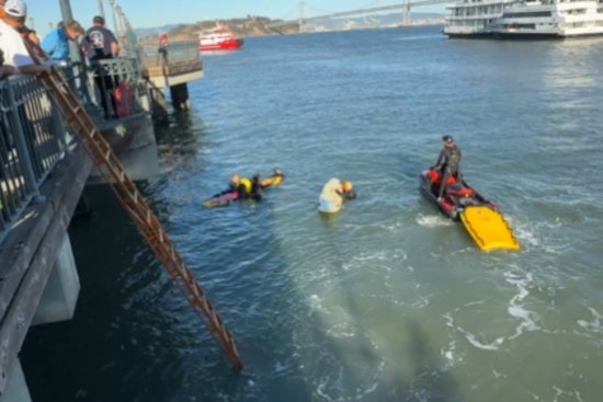 Swift San Francisco Bay Rescue: SFFD Saves Individual from Perilous Waters at Embarcadero