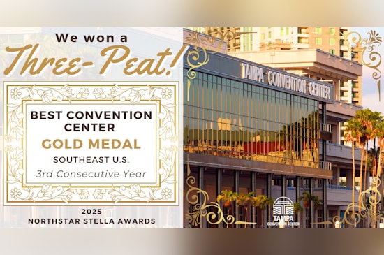 Tampa Convention Center Celebrates Third Consecutive Stella Award Win as Southeast's Best