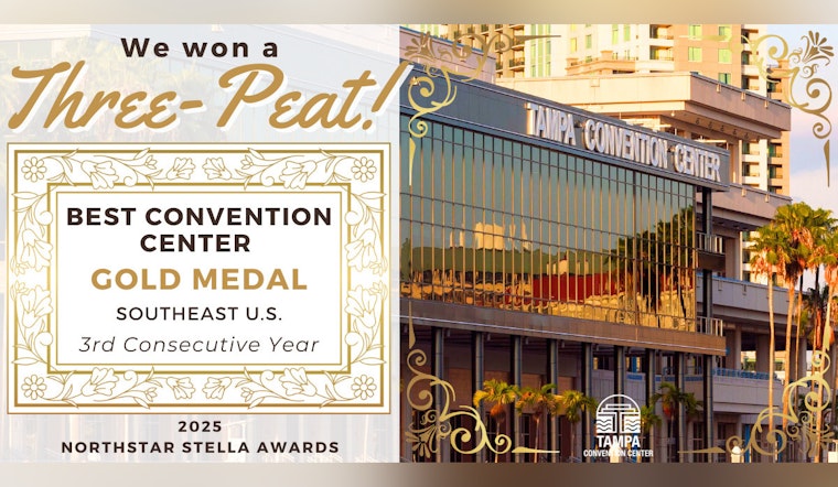 Tampa Convention Center Celebrates Third Consecutive Stella Award Win as Southeast's Best
