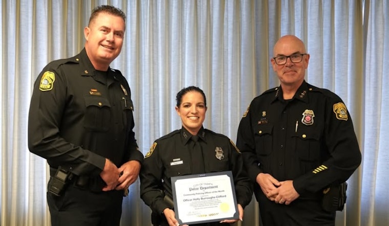Tampa Officer Holly Burroughs Clifford Honored as Community Policing Officer of the Month for Extraordinary Service