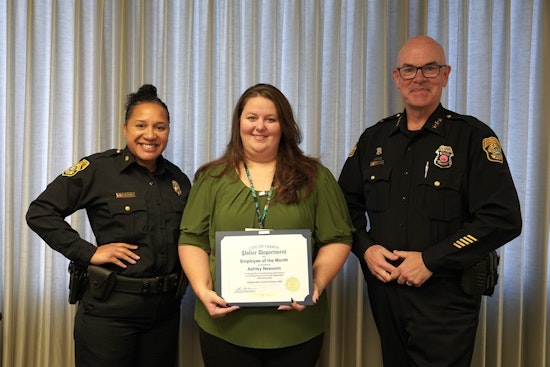Tampa Police Department Celebrates Ashley Newsom as October's Employee of the Month for Exceptional Contributions