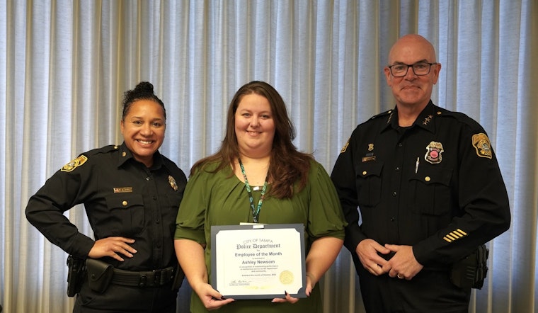 Tampa Police Department Celebrates Ashley Newsom as October's Employee of the Month for Exceptional Contributions