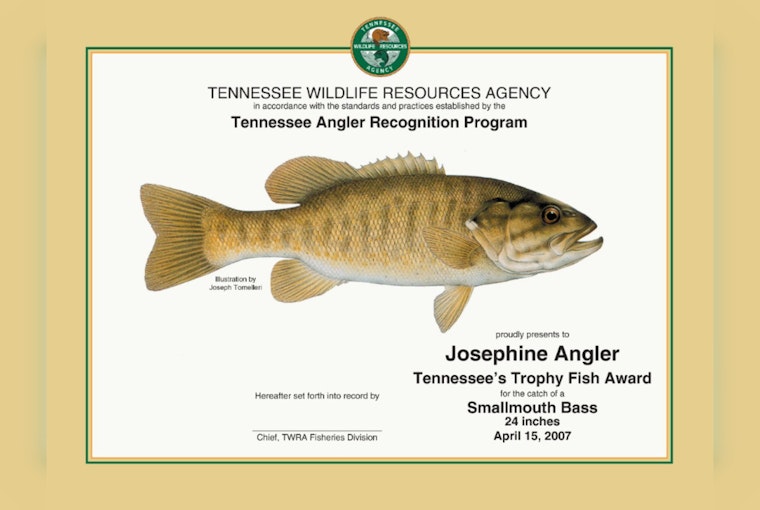 Tennessee Angler Recognition Program Approaching 10,000 Trophy-Sized Catches Milestone