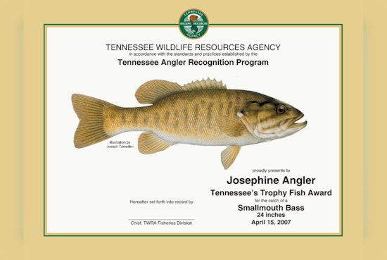 Tennessee Angler Recognition Program Approaching 10,000 Trophy-Sized Catches Milestone