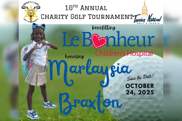 Tunica County Sheriff's Office Nears Full Capacity for 10th Annual Charity Golf Tournament Supporting Le Bonheur Children’s Hospital