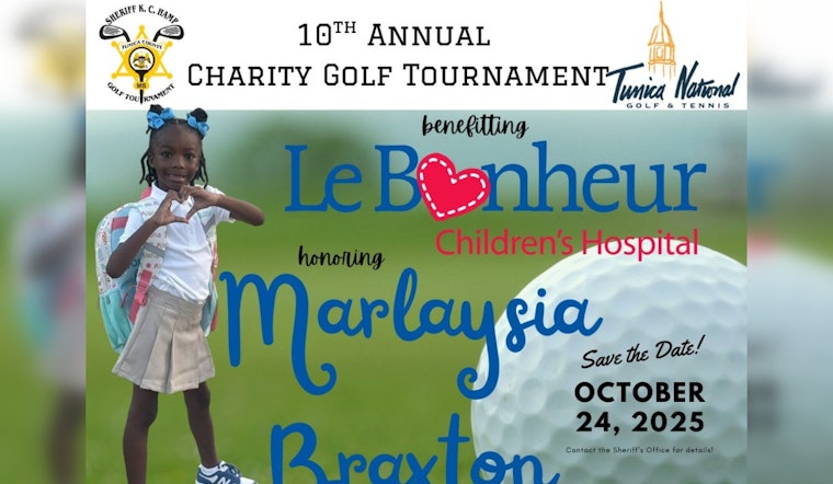 Tunica County Sheriff's Office Nears Full Capacity for 10th Annual Charity Golf Tournament Supporting Le Bonheur Children’s Hospital