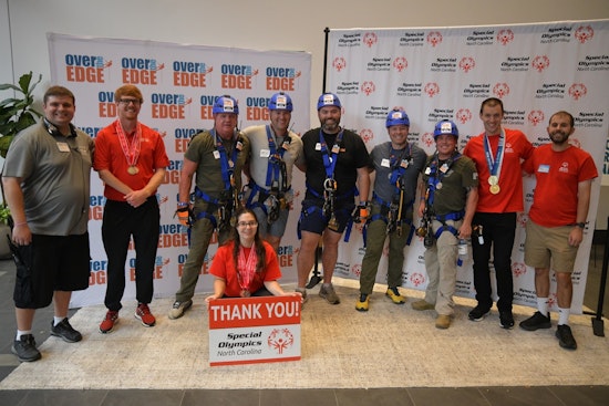 Union County Law Enforcement Goes "Over the Edge" for Special Olympics in Downtown Raleigh Fundraiser