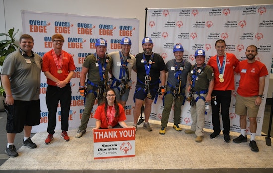 Union County Law Enforcement Goes "Over the Edge" for Special Olympics in Downtown Raleigh Fundraiser