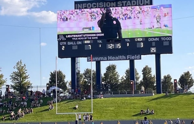 University of Akron Celebrates APD Lieutenant Tome Okoh as 'True Hero of the Game' for Exemplary Community Service