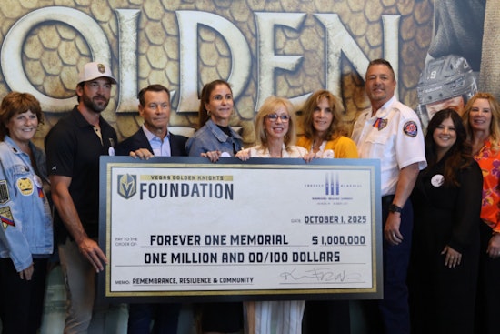 Vegas Golden Knights Foundation Donates $1 Million to Vegas Strong Fund for Route 91 Tragedy Memorial