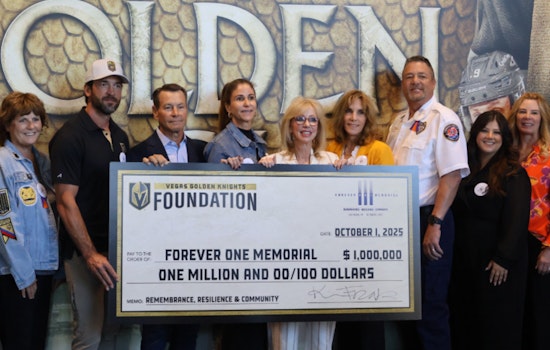 Vegas Golden Knights Foundation Donates $1 Million to Vegas Strong Fund for Route 91 Tragedy Memorial