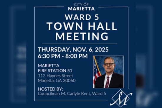 Ward 5 Residents Invited to Town Hall Meeting with Councilman M. Carlyle Kent in Marietta