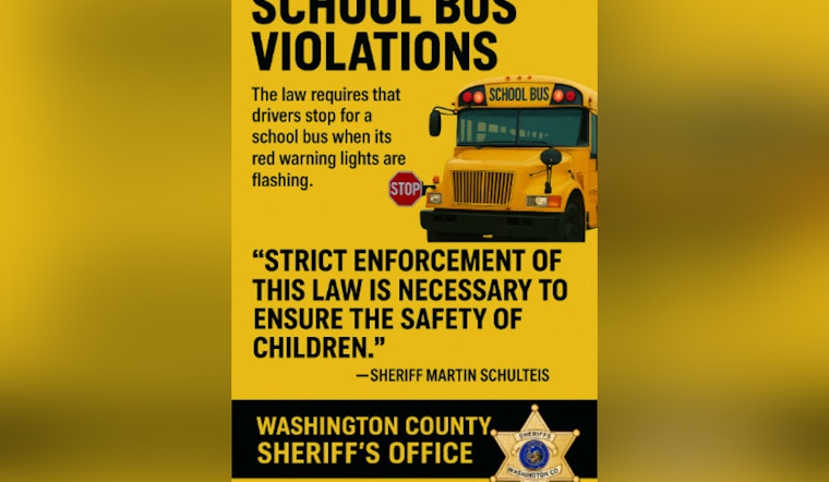 Washington County Sheriff's Office Enforces School Bus Laws with $775 Fines in Kewaskum and Richfield