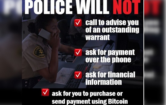 Washington County Sheriff's Office Warns of Scammers Impersonating Law Enforcement to Extort Money