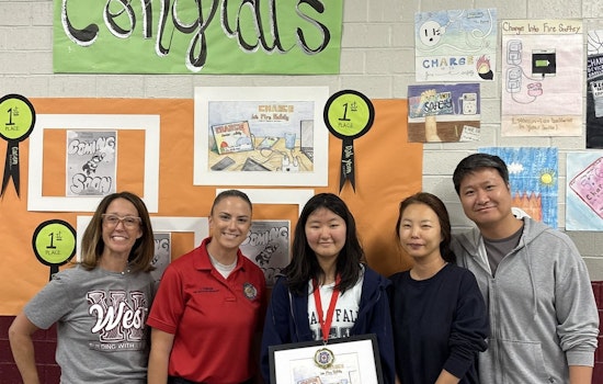 West Collierville Middle School Students Win Fire Prevention Poster Contest with "Charge Into Fire Safety" Theme