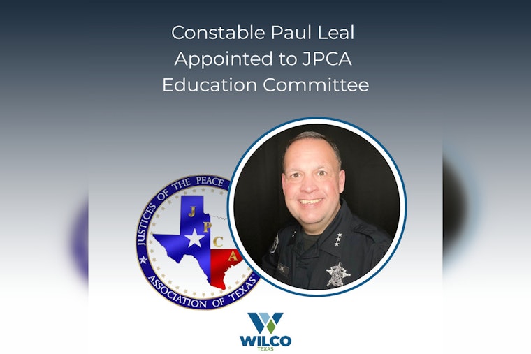 Williamson County Constable Paul Leal Joins JPCA Education Committee to Enhance Law Enforcement Training in Texas