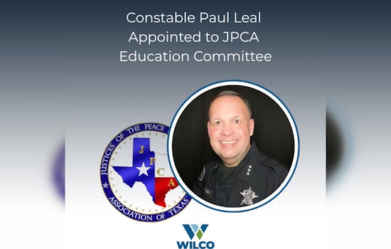 Williamson County Constable Paul Leal Joins JPCA Education Committee to Enhance Law Enforcement Training in Texas