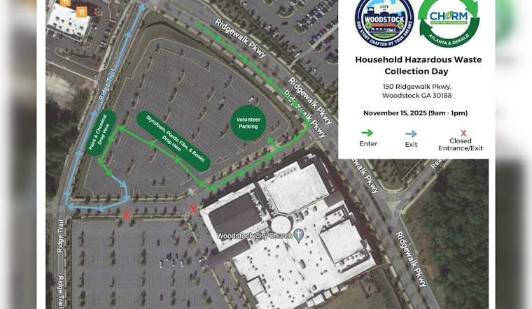 Woodstock to Host Household Hazardous Waste Recycling Event at City Church