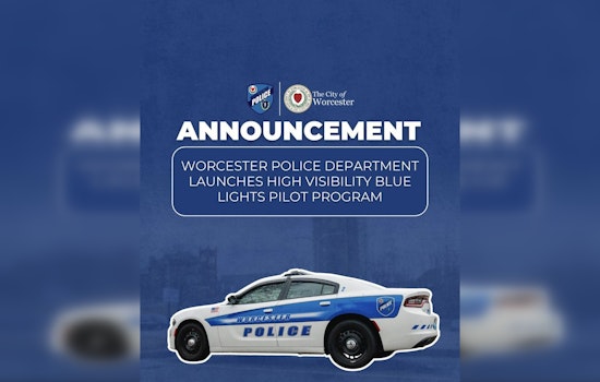 Worcester Police Launch Pilot Program with Steady Blue Light System on Patrol Vehicles to Boost Visibility and Deter Crime