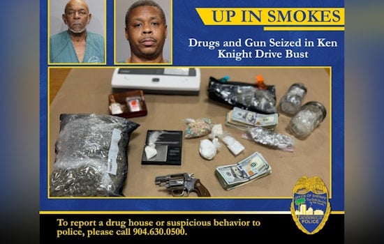 Jacksonville Sheriff's Office Seizes Drugs and Firearm, Arrests Two in Drug Bust on Ken Knight Drive