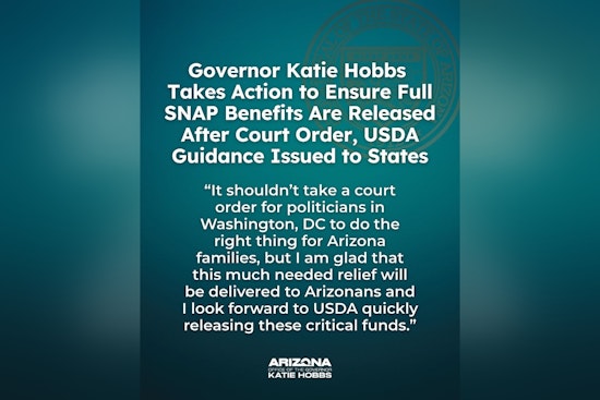 Arizona Governor Katie Hobbs Takes Action to Secure Full SNAP Benefits Amid Federal Delays