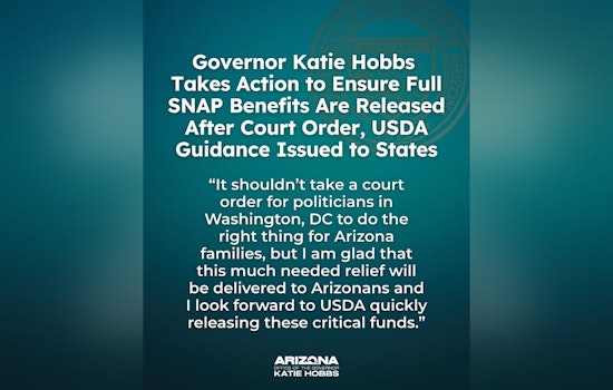 Arizona Governor Katie Hobbs Takes Action to Secure Full SNAP Benefits Amid Federal Delays