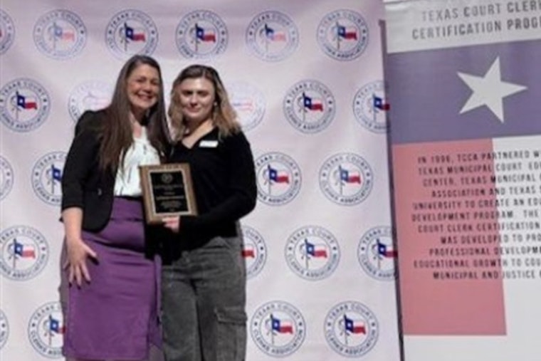 Arlington's Jetmira Ademaj Receives Distinguished Service Award from Texas Court Clerk's Association