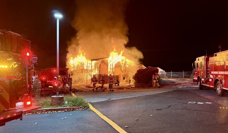 Auburn's Historic Cal-Ida Lumber Mill Engulfed in Flames as Person of Interest Identified in Fire Investigation