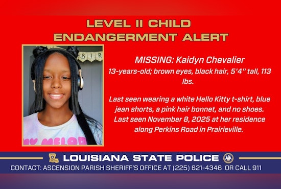 Authorities Launch Urgent Search for Missing 13-Year-Old Kaidyn Chevalier in Prairieville, Louisiana