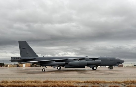 B-52 Stratofortress Showcases American Air Power Amid Thunderstorm at NAS JRB Fort Worth