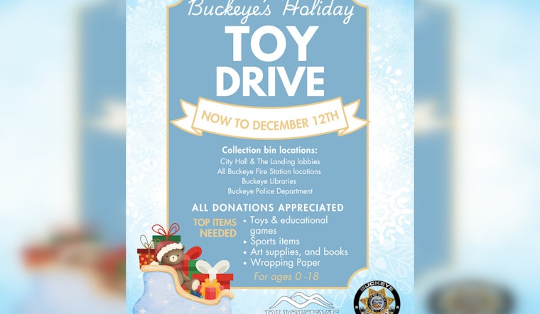 Buckeye Rallies Community Spirit with Annual Holiday Toy Drive; Donation Deadline December 12