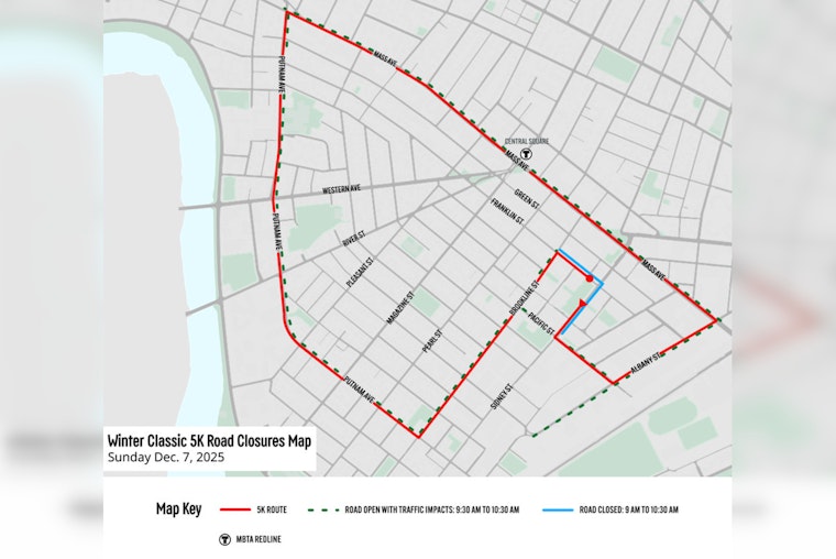 Cambridge Gears Up for Festive Winter Classic 5K, Road Closures Expected Near Central Square