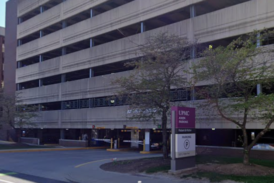 Car Dangles from Fourth Floor of UPMC Hospital Garage in Pittsburgh After Collision