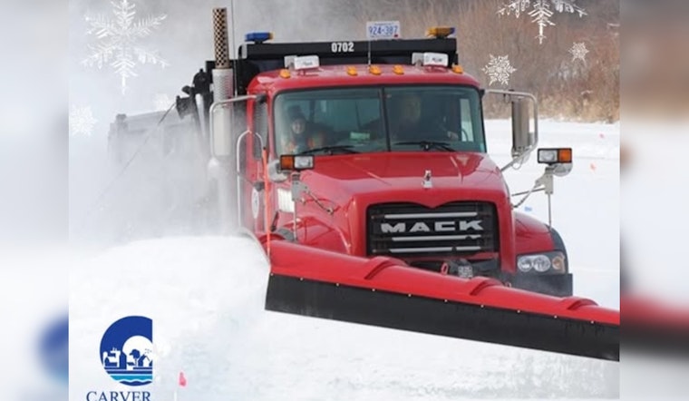 Carver County Public Works Urges Motorists to Practice Safe Driving Near Snowplows During Thanksgiving Travel