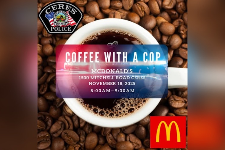 Ceres Police Department Invites Community to "Coffee with a Cop" at Local McDonald’s for Open Dialogue