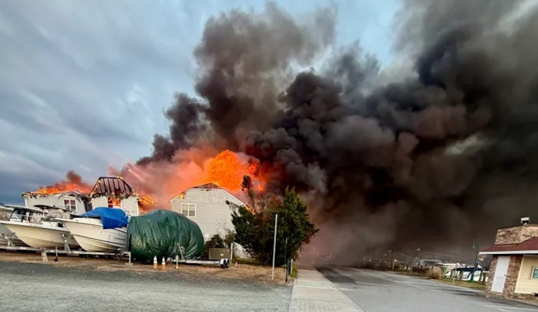 Chesapeake Beach Townhomes Engulfed in Flames, Displacing Over a Dozen Families Ahead of Holidays