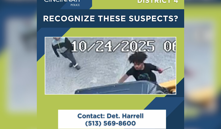 Cincinnati Police Seek Community Help to Identify Suspects in Estecreek Rd Vandalism Case